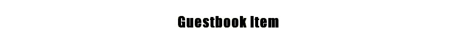 Guestbook Item